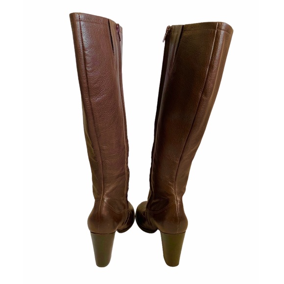 Gianni Bini Leather Heel Riding Boots Zip Up 9.5 - Picture 4 of 8